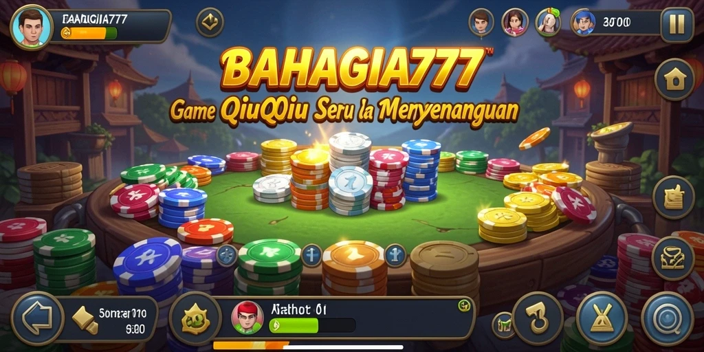 Tampilan seru gameplay QiuQiu di BAHAGIA777.