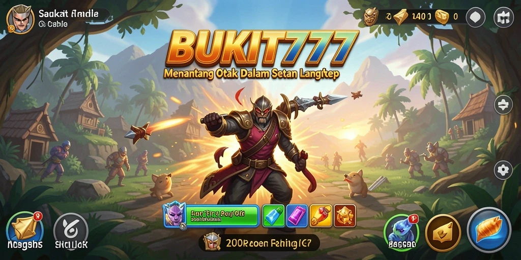 Tampilan gameplay BUKIT777 yang menantang dengan teka-teki menarik.