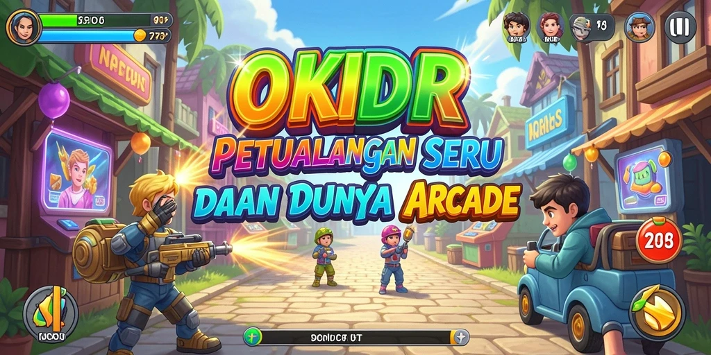 Screenshot utama OKIDR menampilkan gameplay seru dengan grafis menawan.